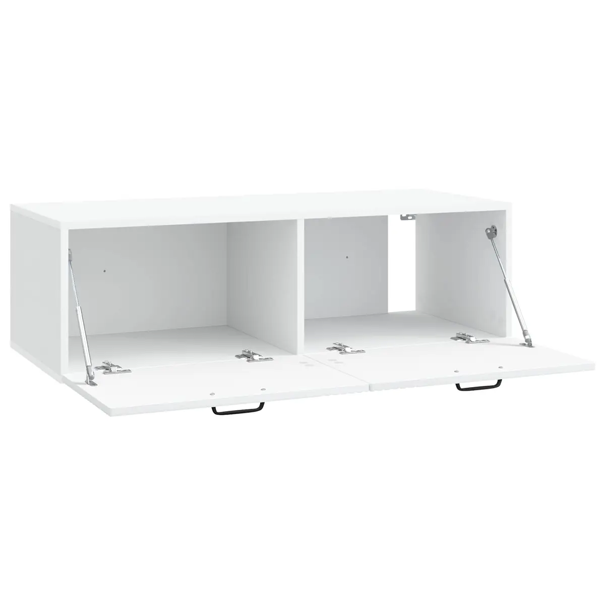 Wall-Mounted TV Cabinet White Modern Living Room Storage Unit 98x41x30cm