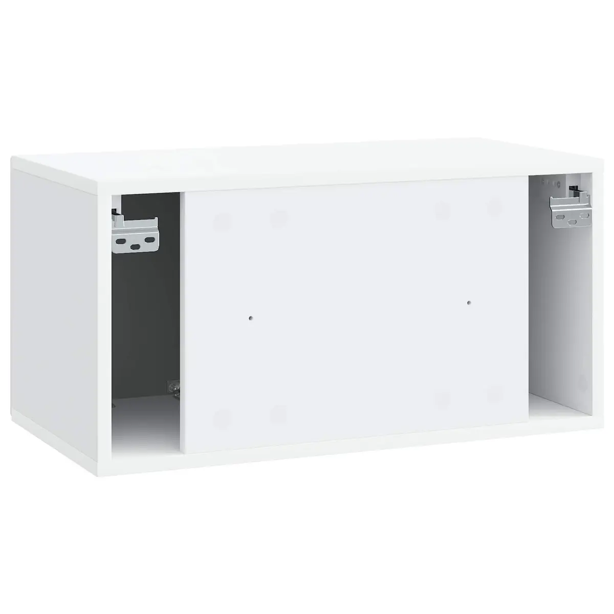 Wall-Mounted TV Cabinet White Modern Living Room Storage Unit 59.5x31x30cm