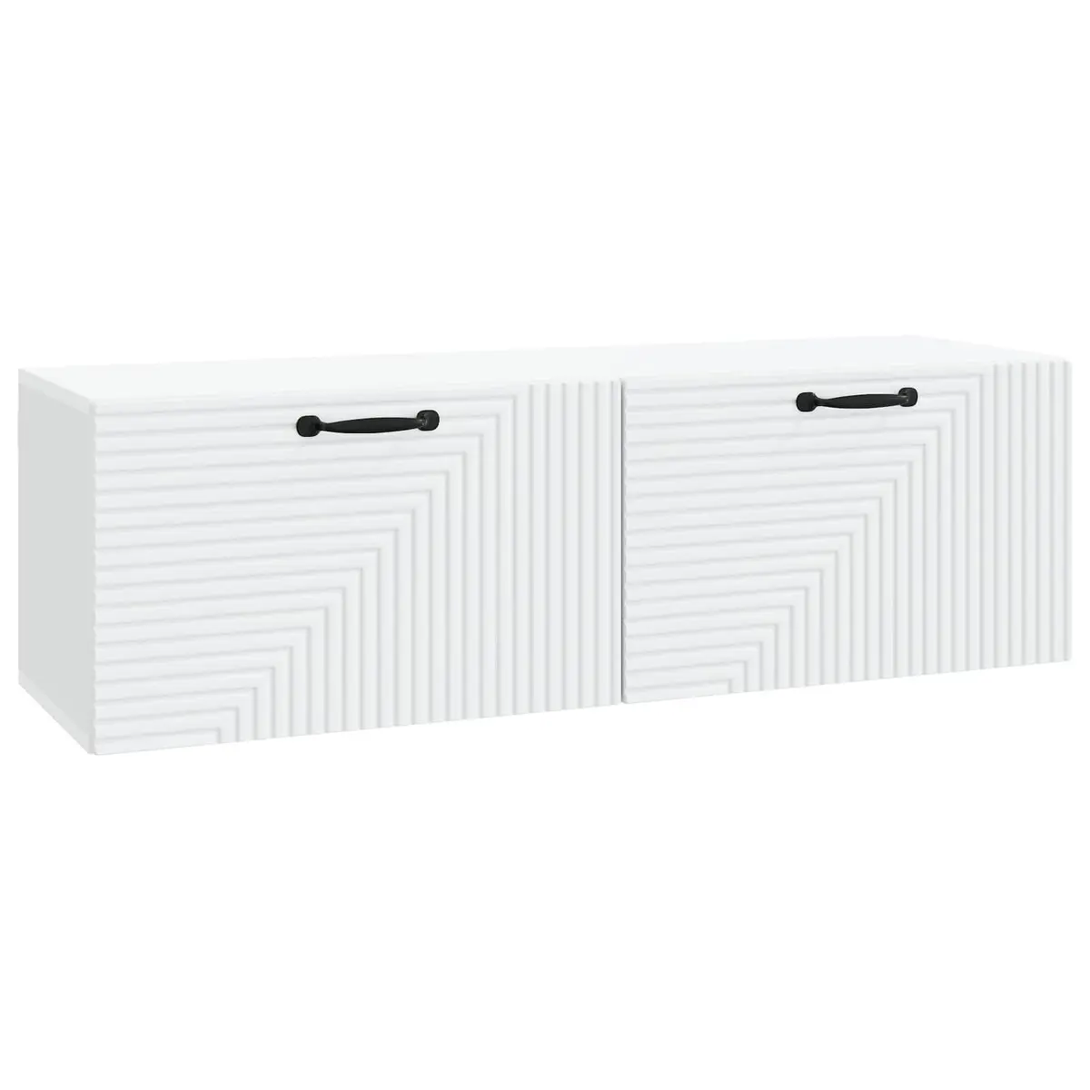 Wall-Mounted TV Cabinet White Modern Living Room Storage Unit 98 x 31 x 30 cm