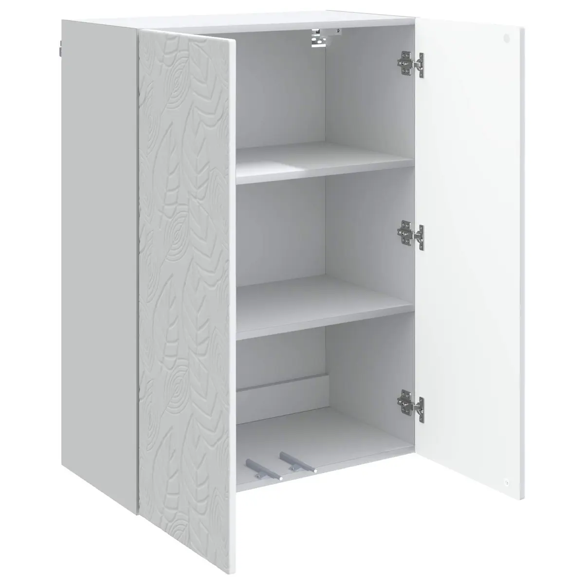 Wall-Mounted Storage Cabinet for Home Office Garage White 66 x 34.5 x 90 cm