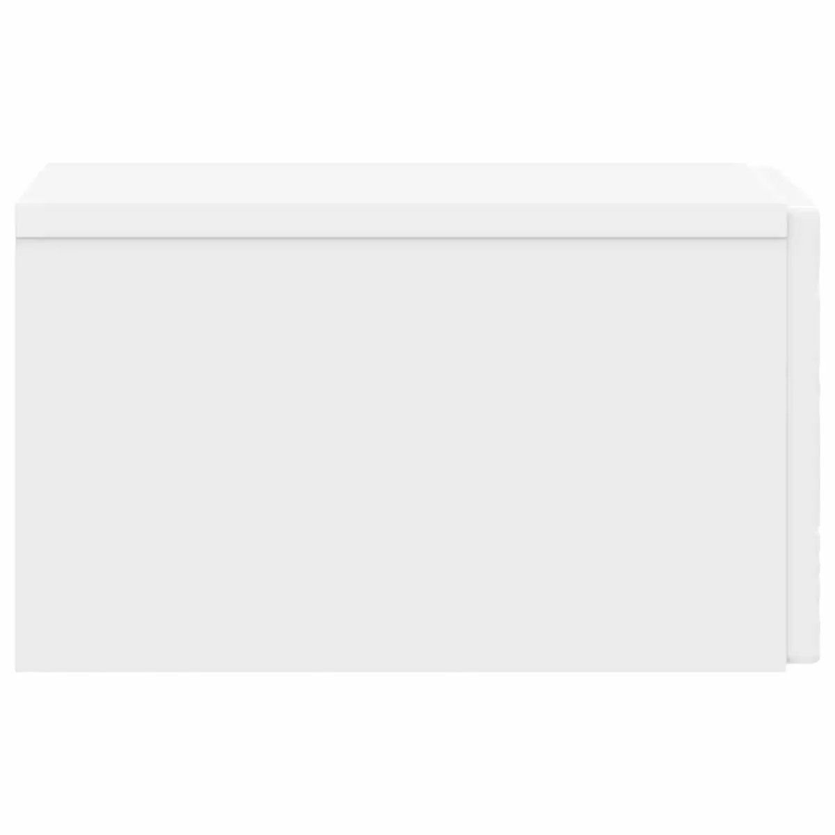 Wall-Mounted Bedside Cabinet White Storage Drawer Compact Nightstand Furniture