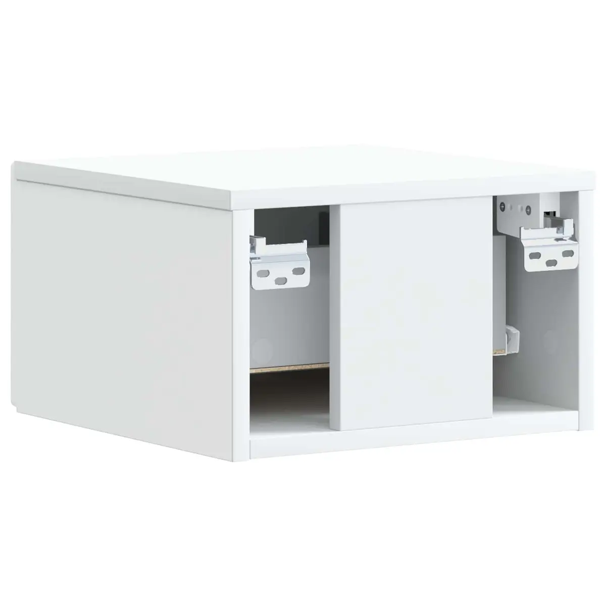 Wall-Mounted Bedside Cabinet White Storage Drawer Compact Nightstand Furniture