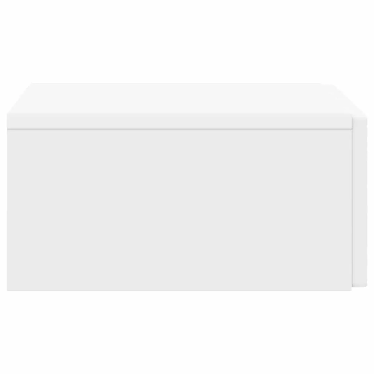 Wall-Mounted Side Table White Storage Cabinet Living Room Bedroom Hallway 59 x 34.5 x 17 cm
