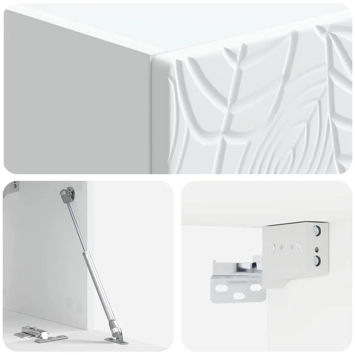 Wall-Mounted TV Cabinet Living Room 78.5 x 41 x 30 cm White Storage Unit
