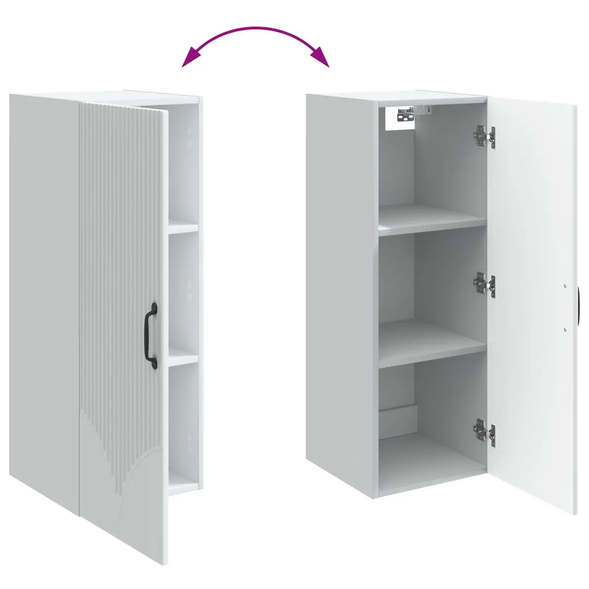 90cm Engineered Wood Wall-Mounted Storage Cabinet