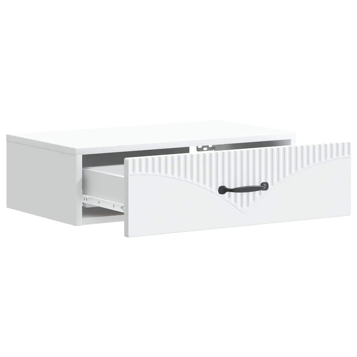 59cm White Engineered Wood Wall-Mounted Table