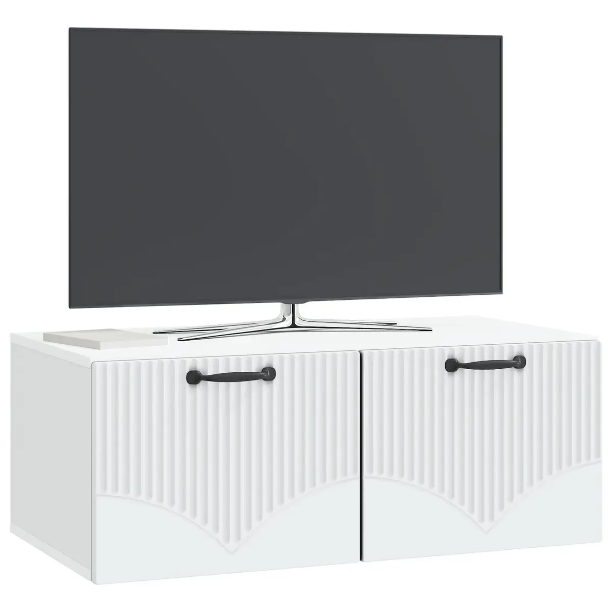 Wall-Mounted TV Cabinet White Modern Storage Unit Living Room 78.5 x 41 x 30 cm