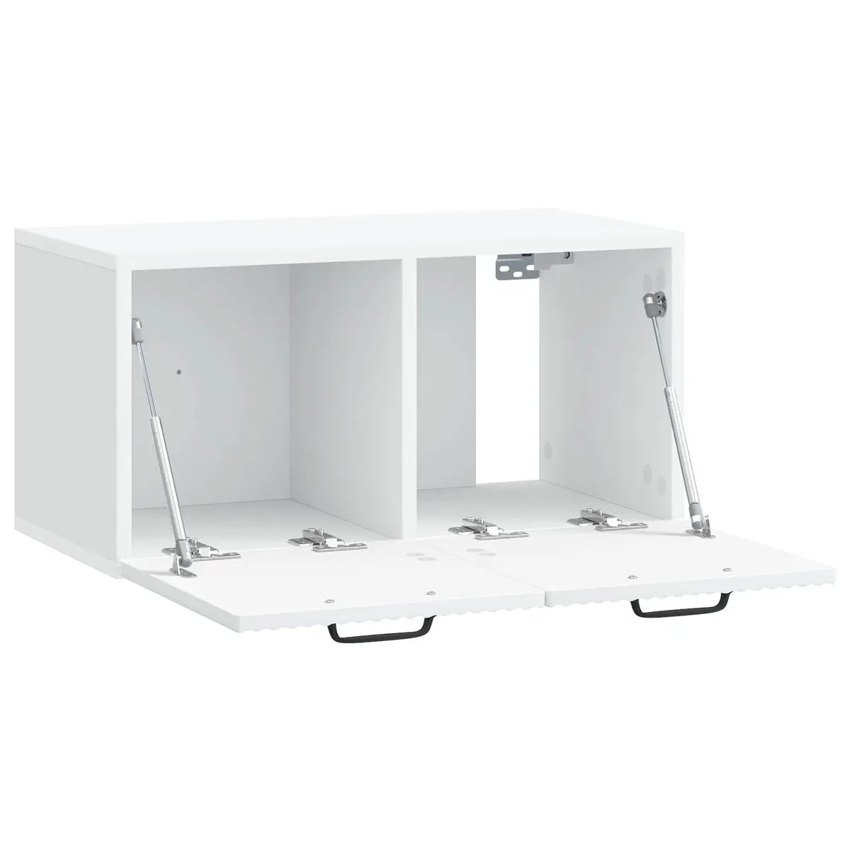 Wall-Mounted TV Cabinet White Modern Living Room Storage Entertainment Unit