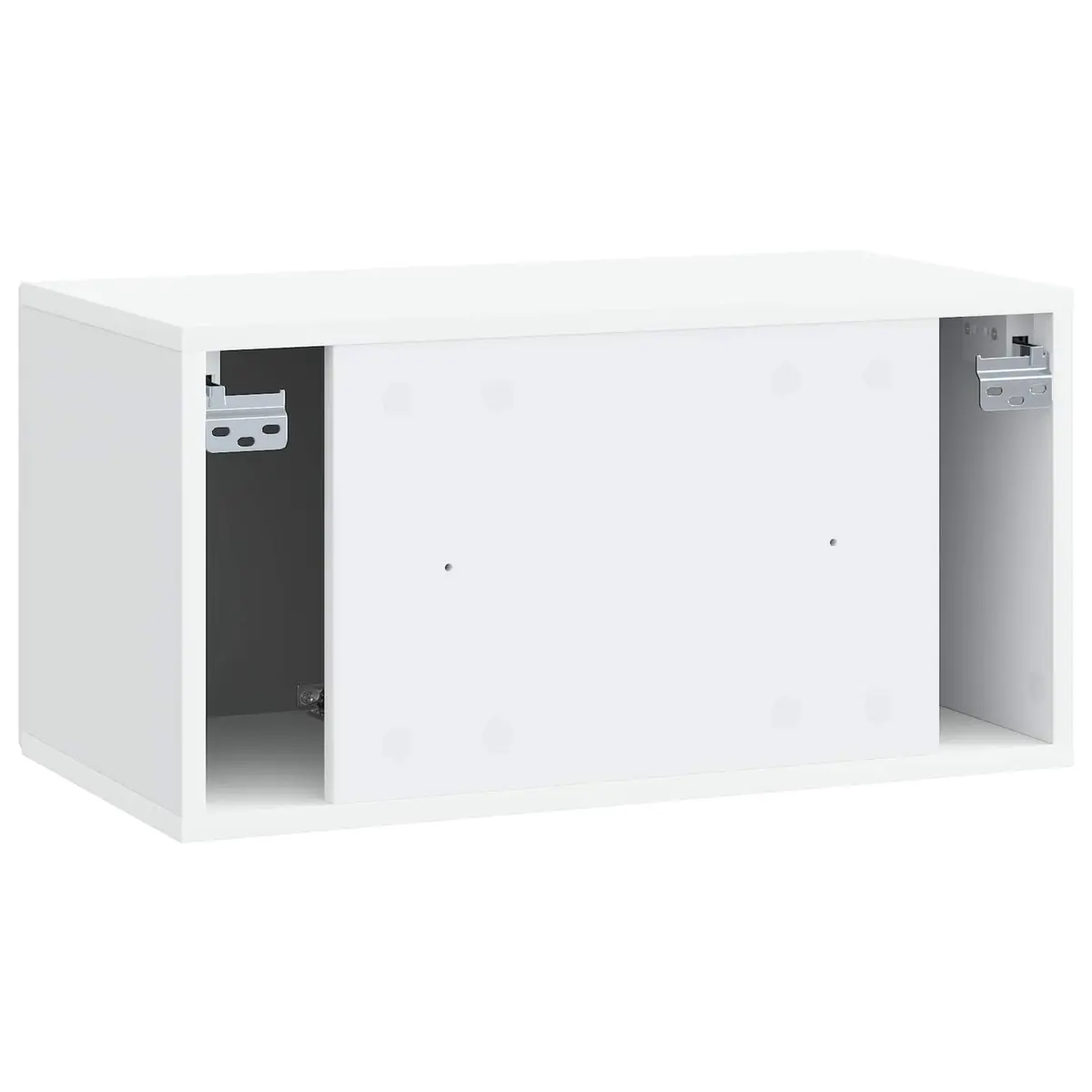 Wall-Mounted TV Cabinet White Modern Living Room Storage Entertainment Unit