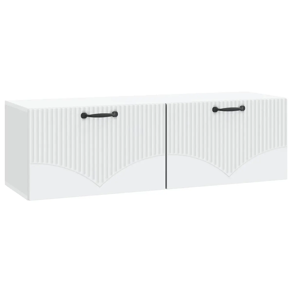 Wall-Mounted TV Cabinet White Modern Storage Unit Living Room 98 x 31 x 30 cm