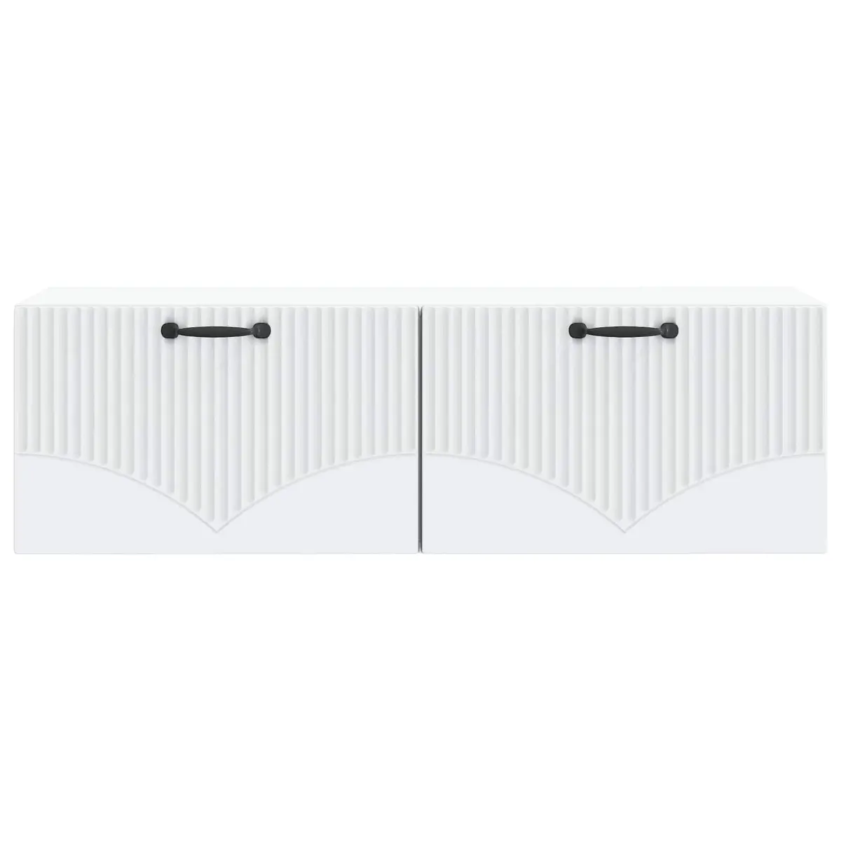 Wall-Mounted TV Cabinet White Modern Storage Unit Living Room 98 x 31 x 30 cm