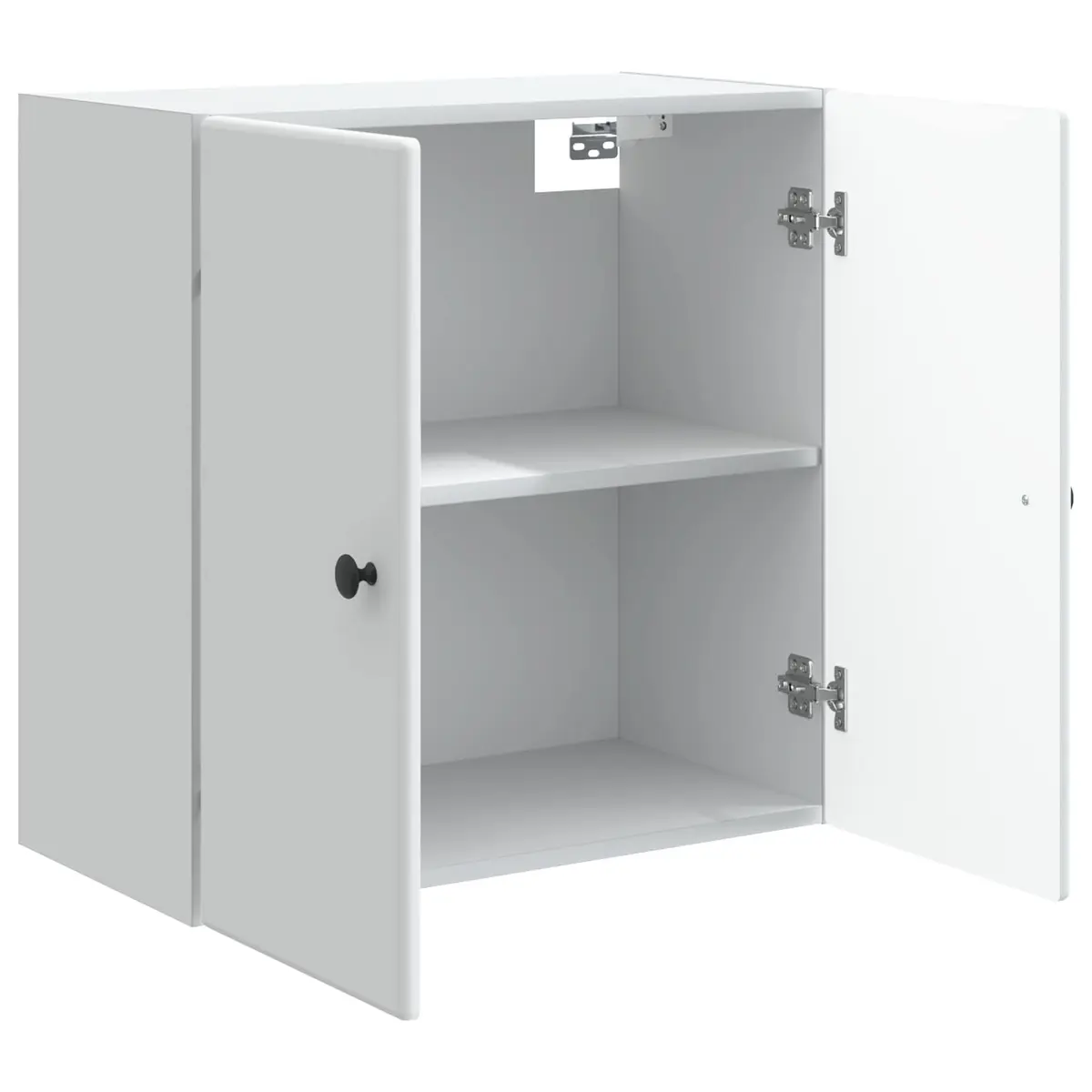 Wall-Mounted Storage Cabinet Living Room Bedroom 59x31x60cm Engineered Wood Shelves Door