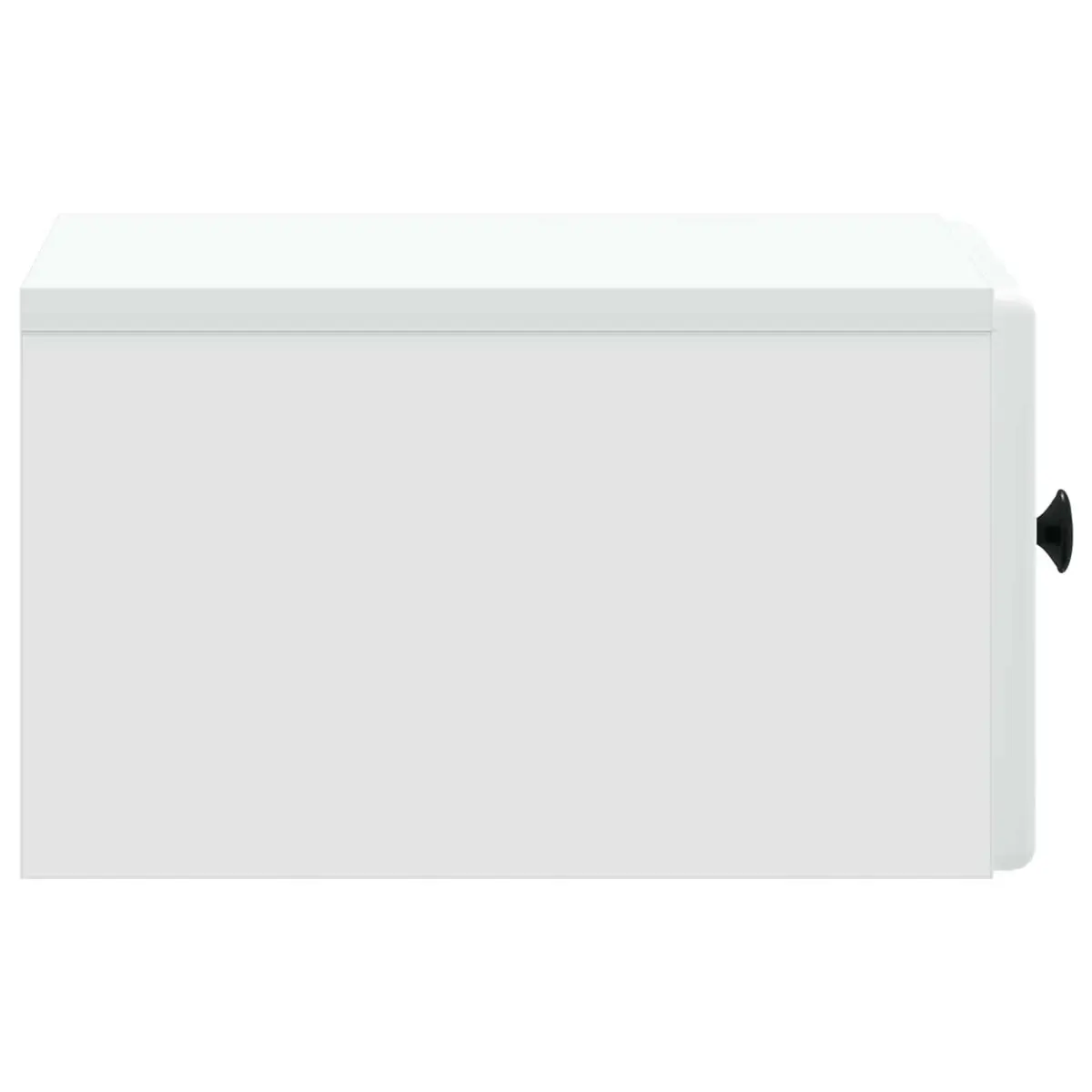Bedside Cabinet Wall-Mounted White Storage Drawer Compartment Bedroom Living
