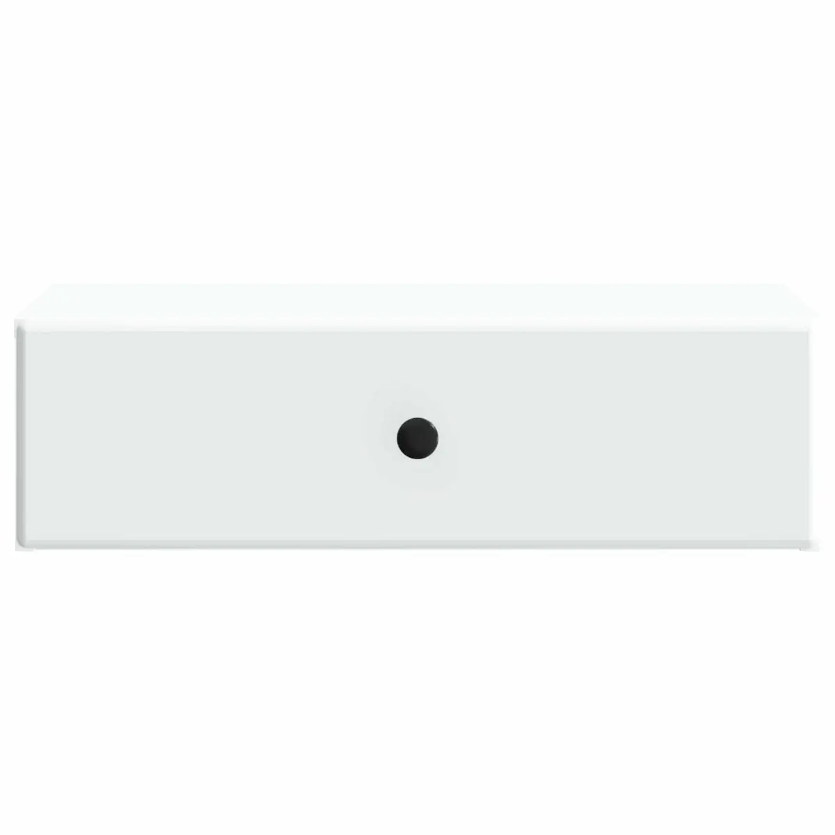 White Wall-Mounted Side Table with Drawers