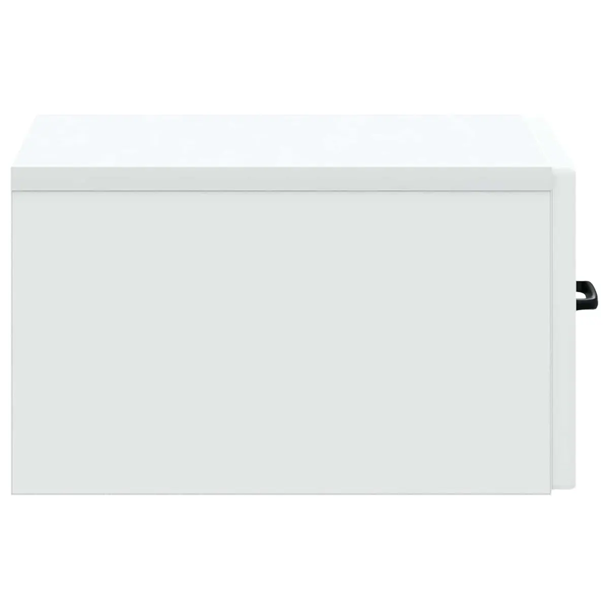 White Wall-Mounted Side Table with Drawers