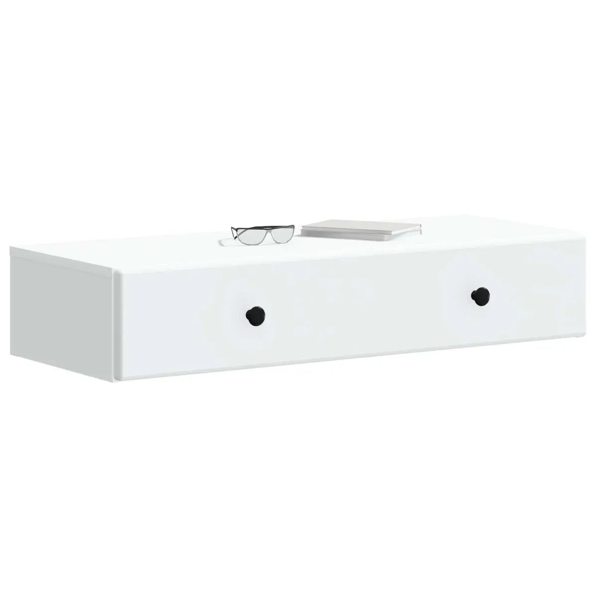Wall-Mounted Side Table for Lounge Bedroom Home Office White 87.5cm