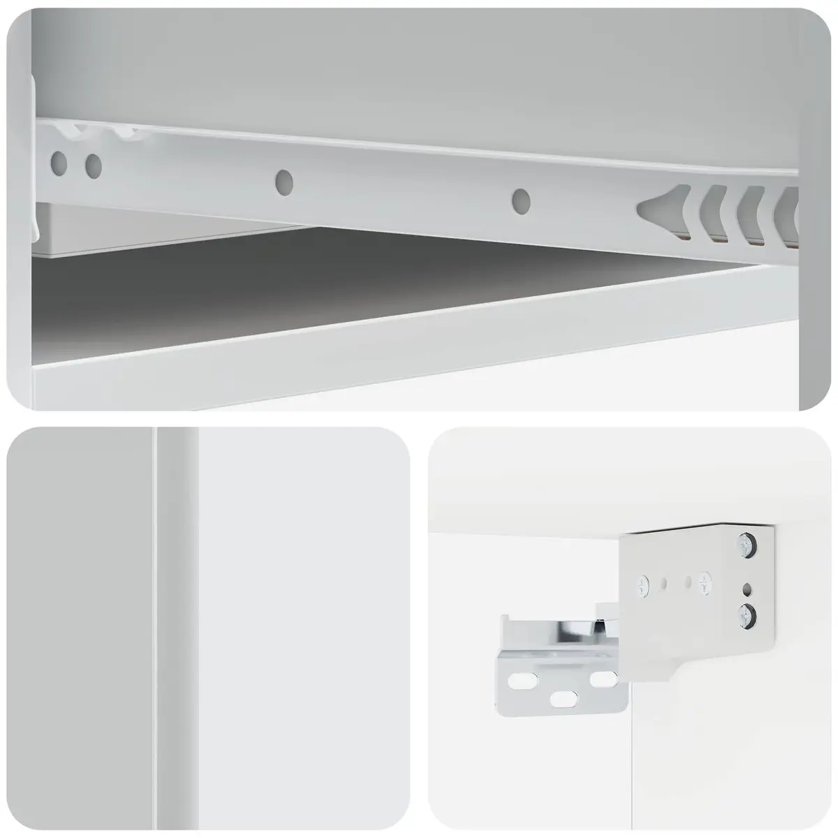 Wall-Mounted Side Table for Lounge Bedroom Home Office White 87.5cm