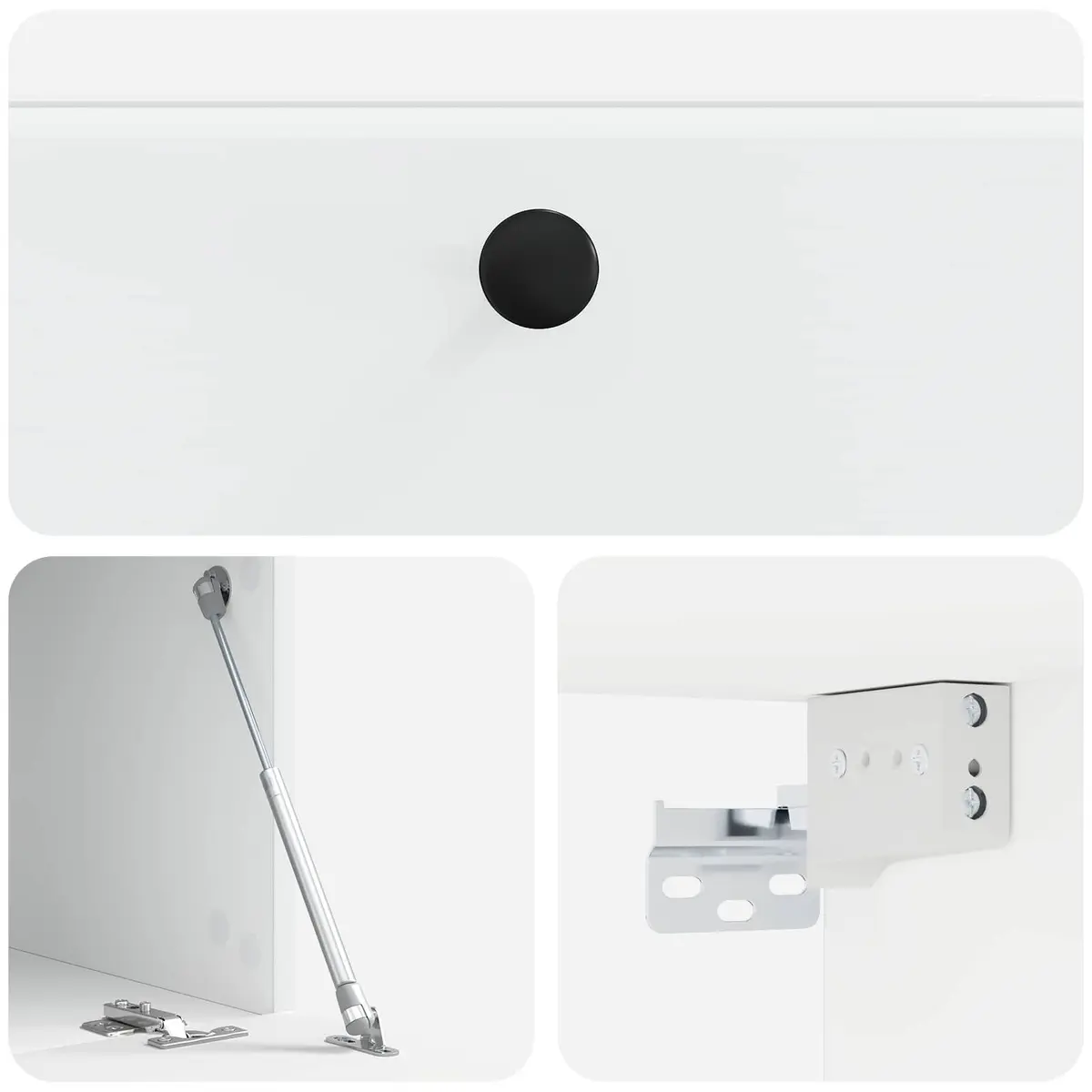 Wall-Mounted TV Cabinet in White