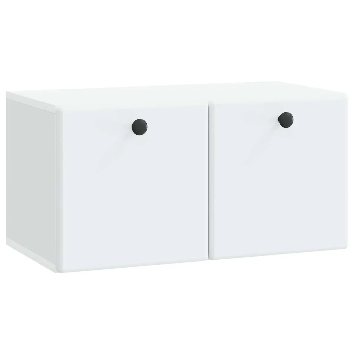 Wall-Mounted TV Cabinet Living Room 59.5 x 31 x 30 cm White Engineered Wood Storage Unit