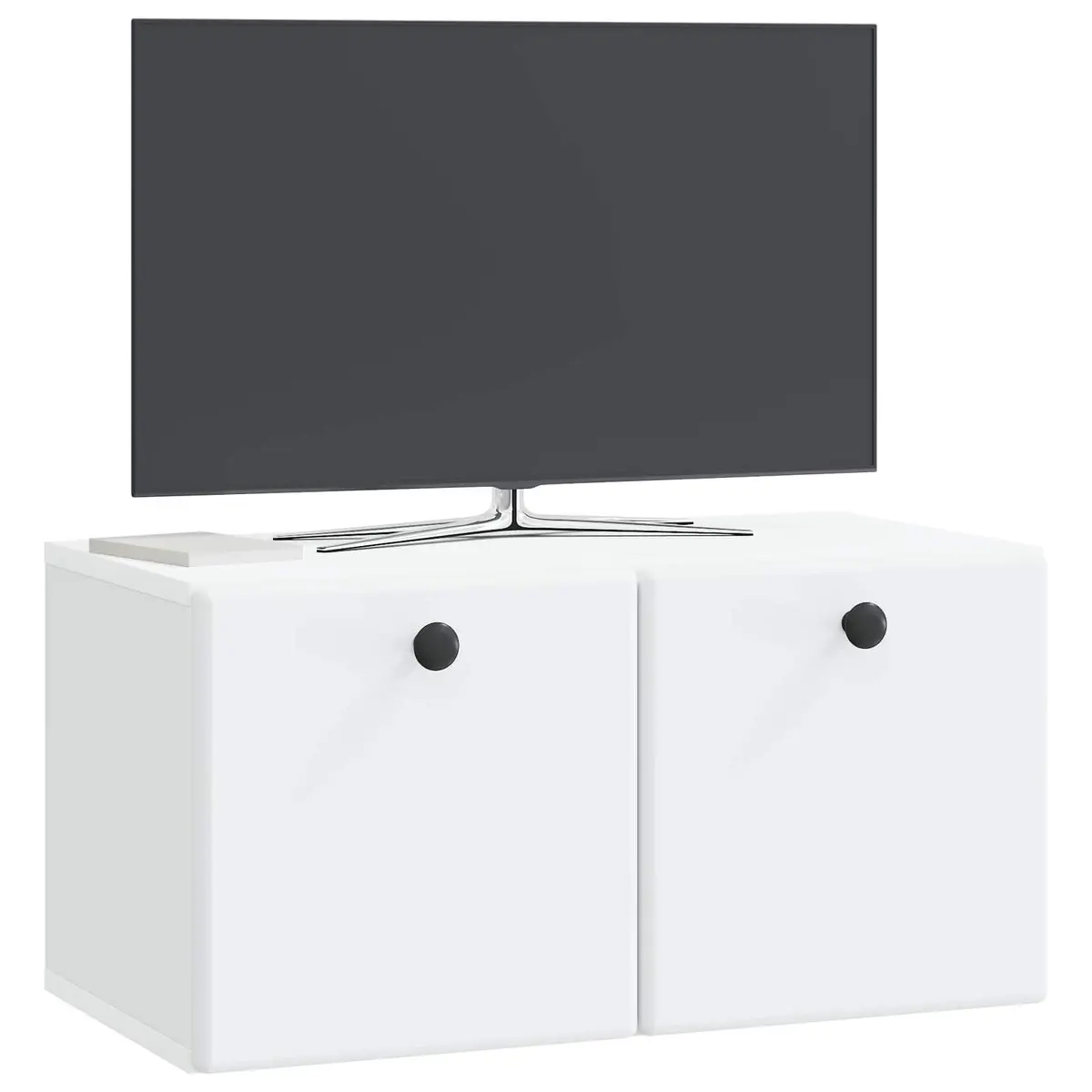 Wall-Mounted TV Cabinet Living Room 59.5 x 31 x 30 cm White Engineered Wood Storage Unit