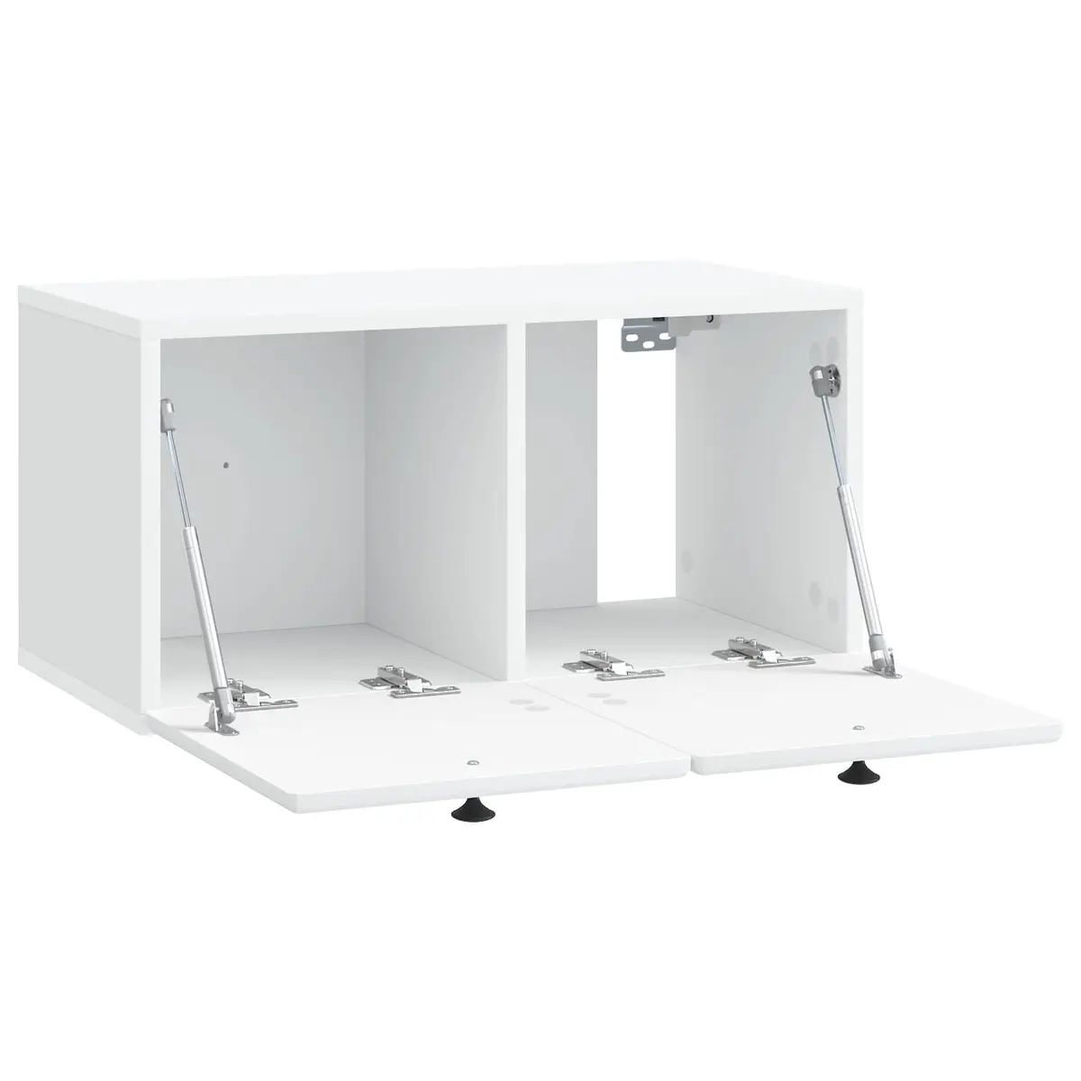 Wall-Mounted TV Cabinet Living Room 59.5 x 31 x 30 cm White Engineered Wood Storage Unit
