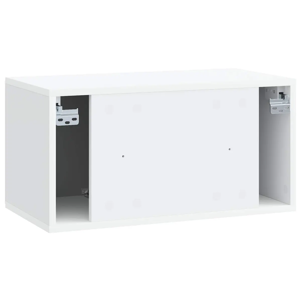 Wall-Mounted TV Cabinet Living Room 59.5 x 31 x 30 cm White Engineered Wood Storage Unit