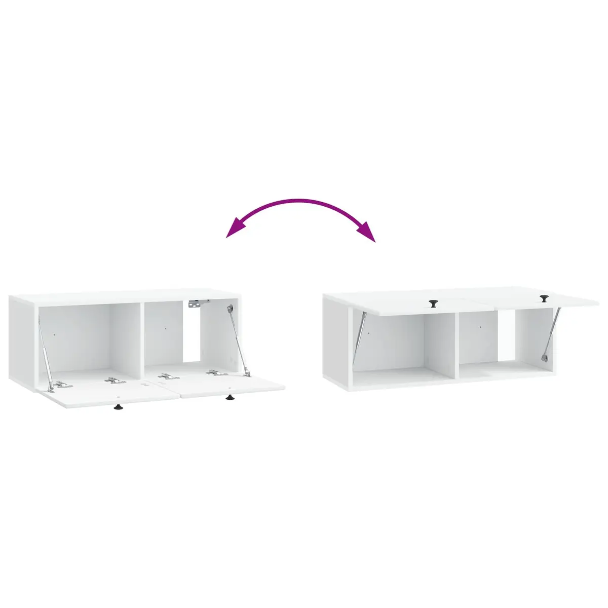 Wall-Mounted TV Cabinet Living Room 78.5 x 31 x 30 cm White Engineered Wood Storage Unit
