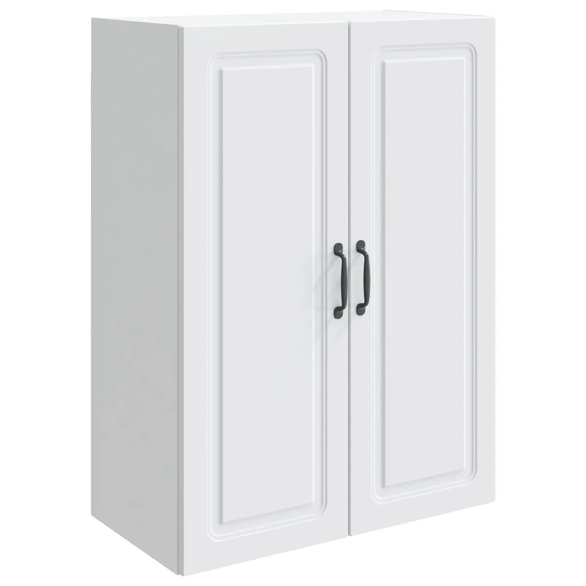 Wall-Mounted Storage Cabinet for Home Office Studio 66x34.5x90cm Engineered Wood White Shelving Unit
