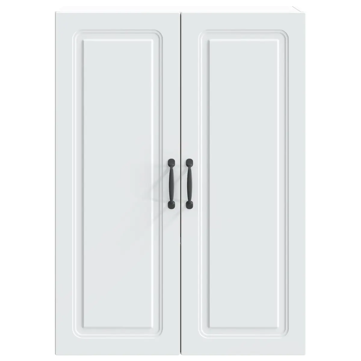 Wall-Mounted Storage Cabinet for Home Office Studio 66x34.5x90cm Engineered Wood White Shelving Unit