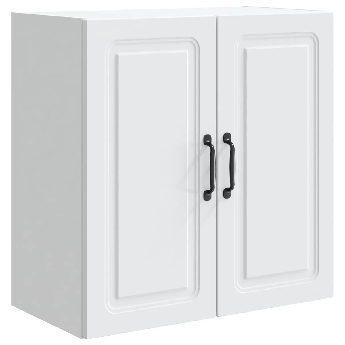 Wall-Mounted Storage Cabinet for Home Office Studio 59x31x60cm Engineered Wood White