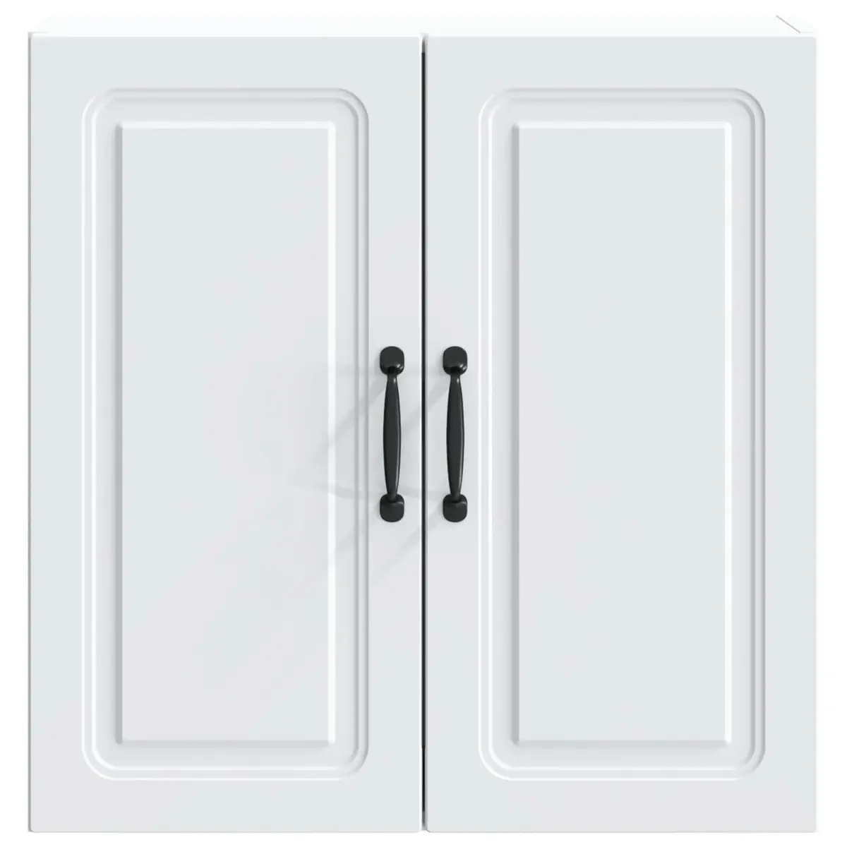 Wall-Mounted Storage Cabinet for Home Office Studio 59x31x60cm Engineered Wood White