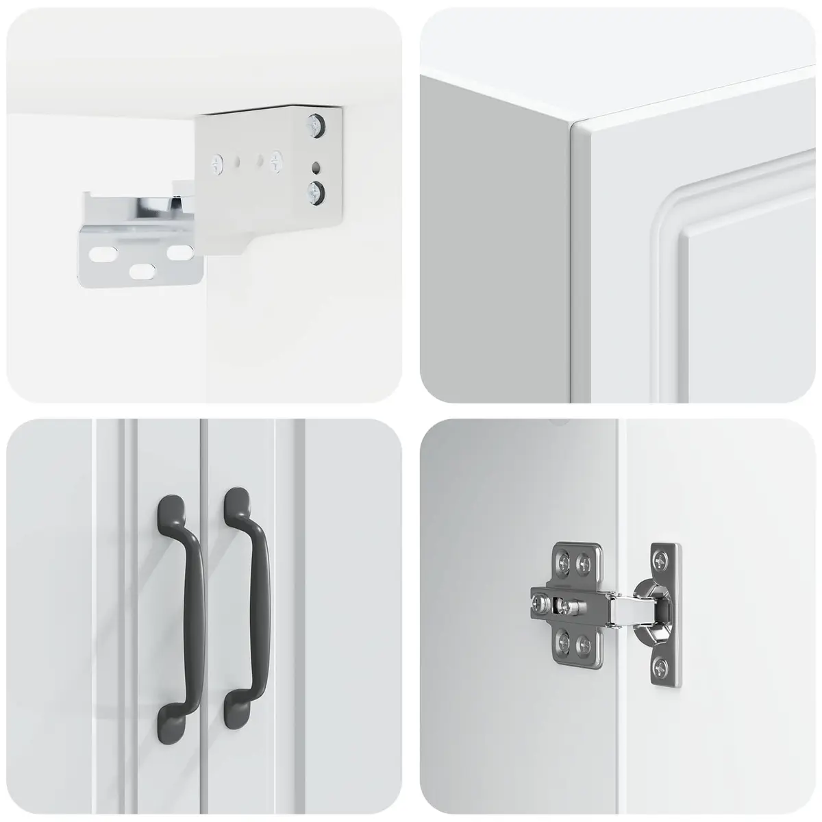 Wall-Mounted Storage Cabinet for Home Office Studio 59x31x60cm Engineered Wood White