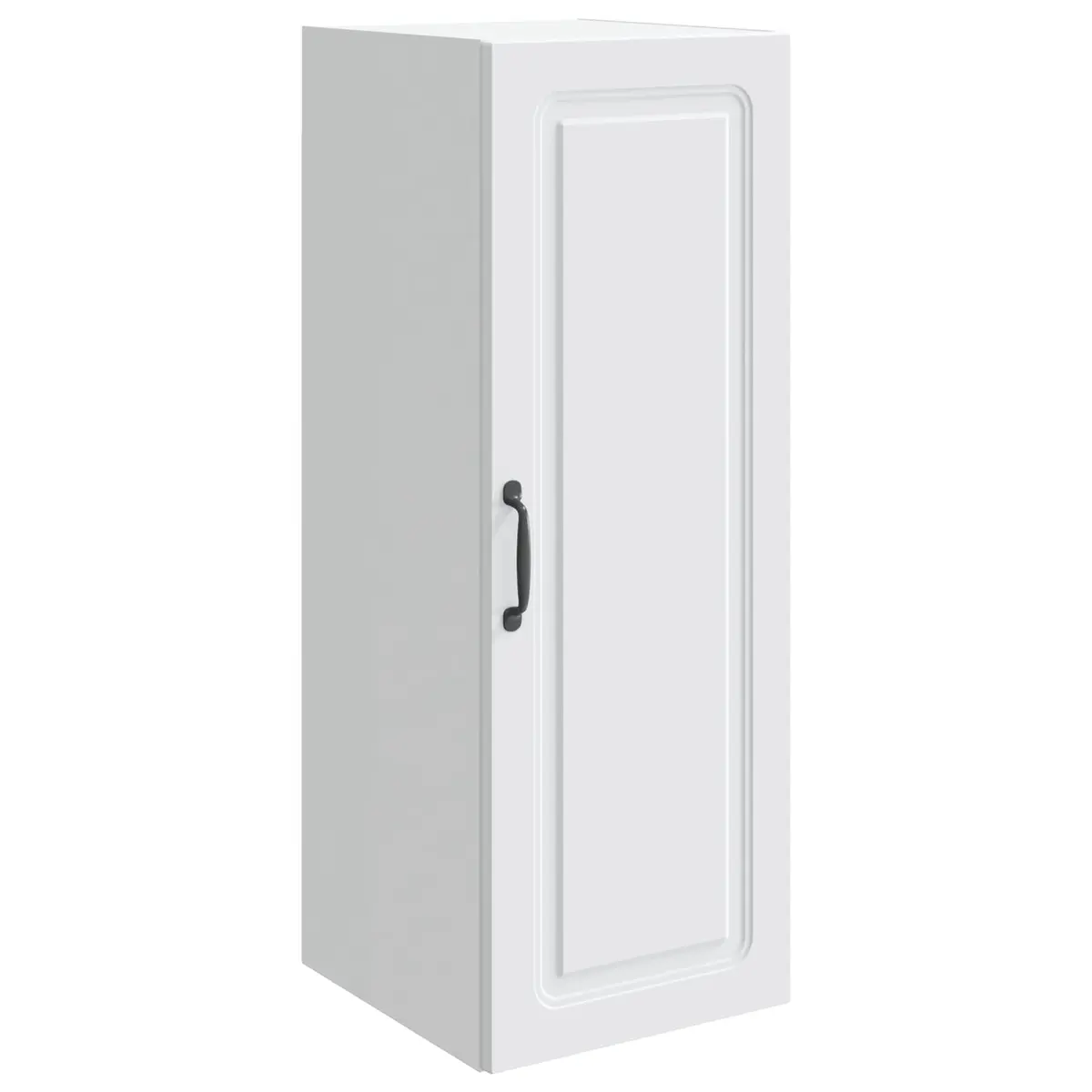 Wall-Mounted Storage Cabinet Home Office Studio 33 x 34.5 x 90 cm White Engineered Wood Shelving