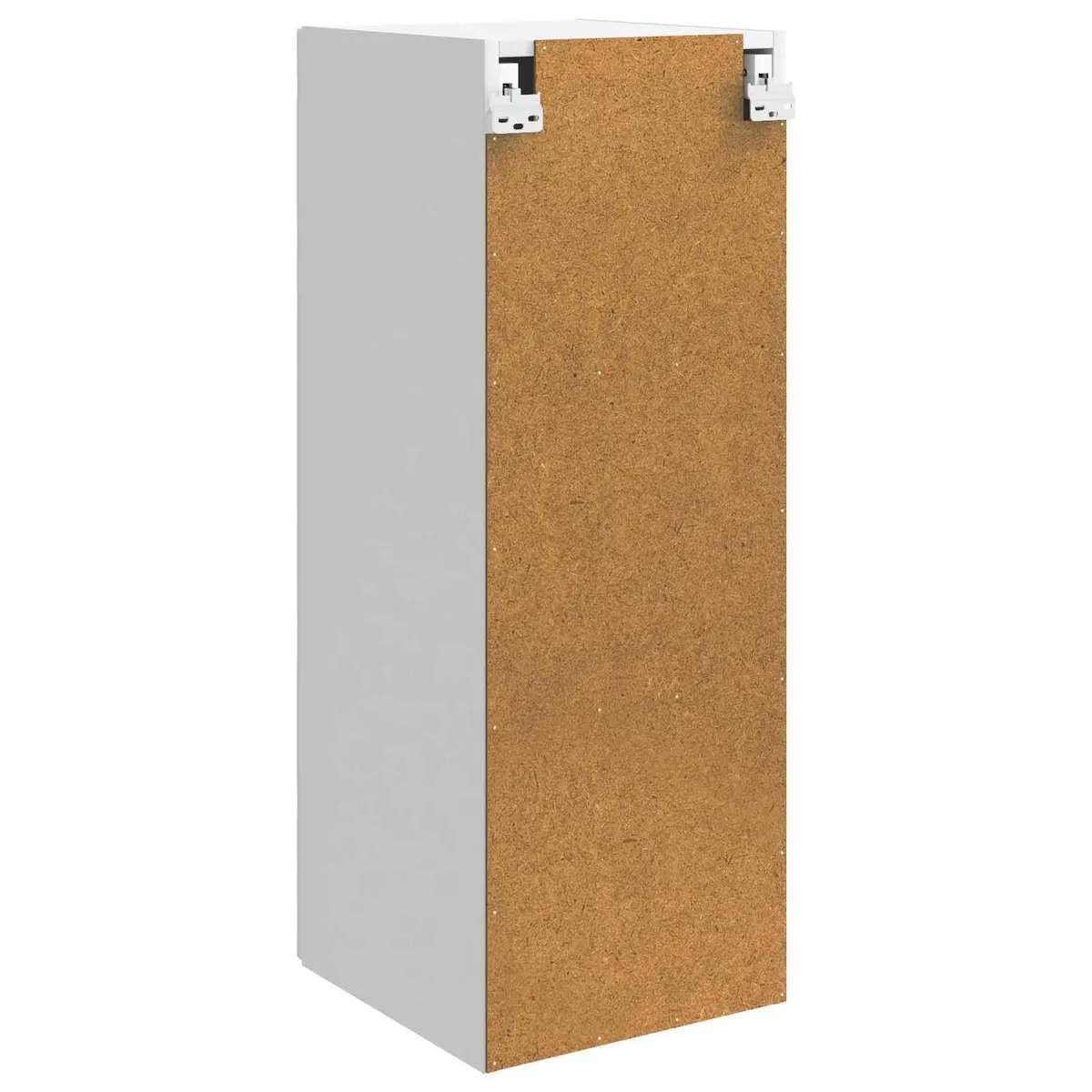 Wall-Mounted Storage Cabinet Home Office Studio 33 x 34.5 x 90 cm White Engineered Wood Shelving