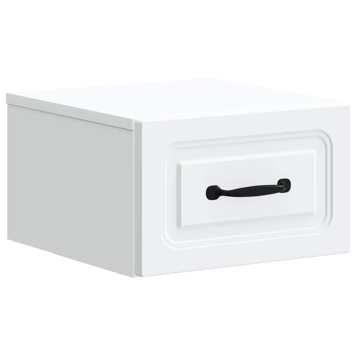 Bedside Cabinet Wall-Mounted White Storage Drawer Shelf Bedroom Nightstand Table