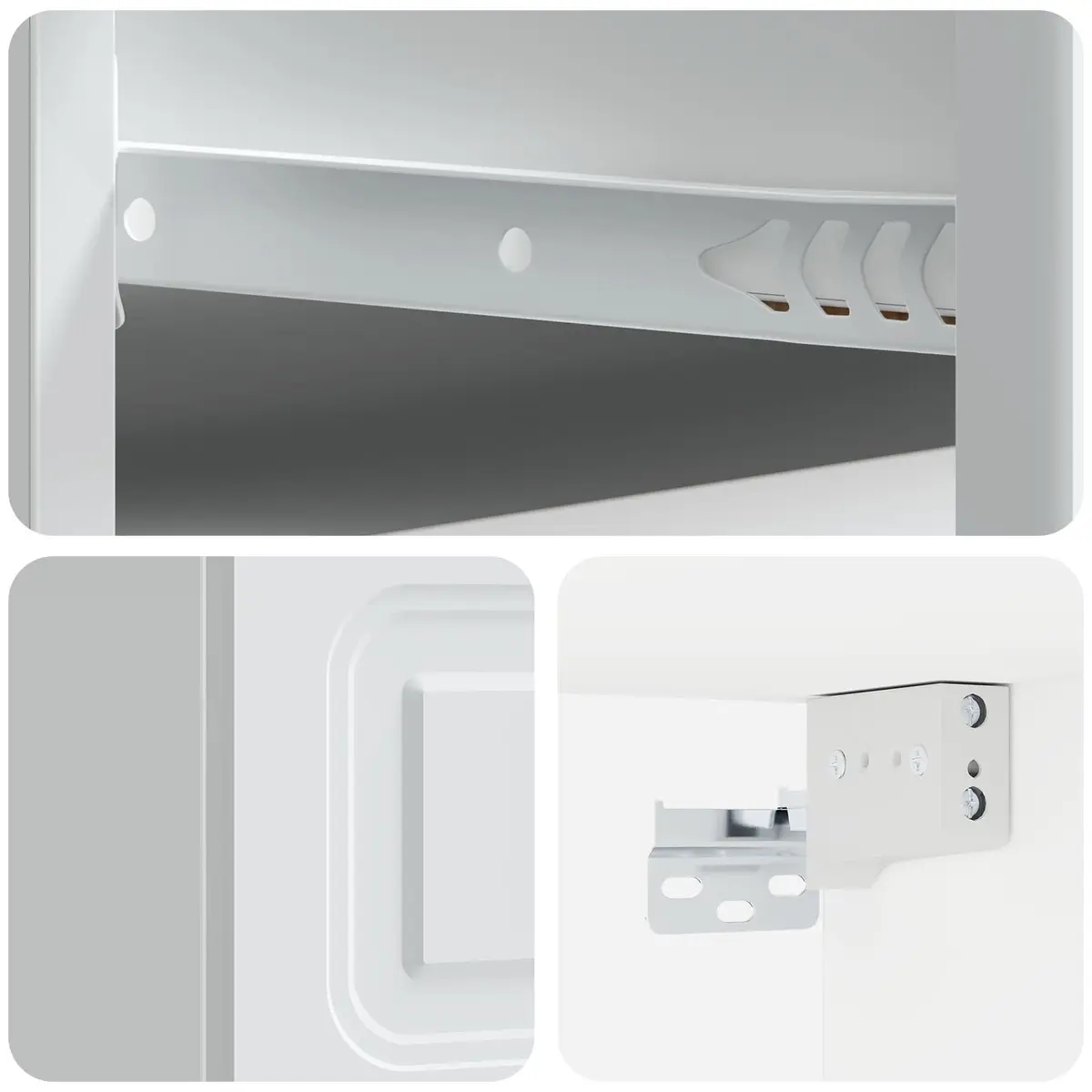 Bedside Cabinet Wall-Mounted White Storage Drawer Shelf Bedroom Nightstand Table