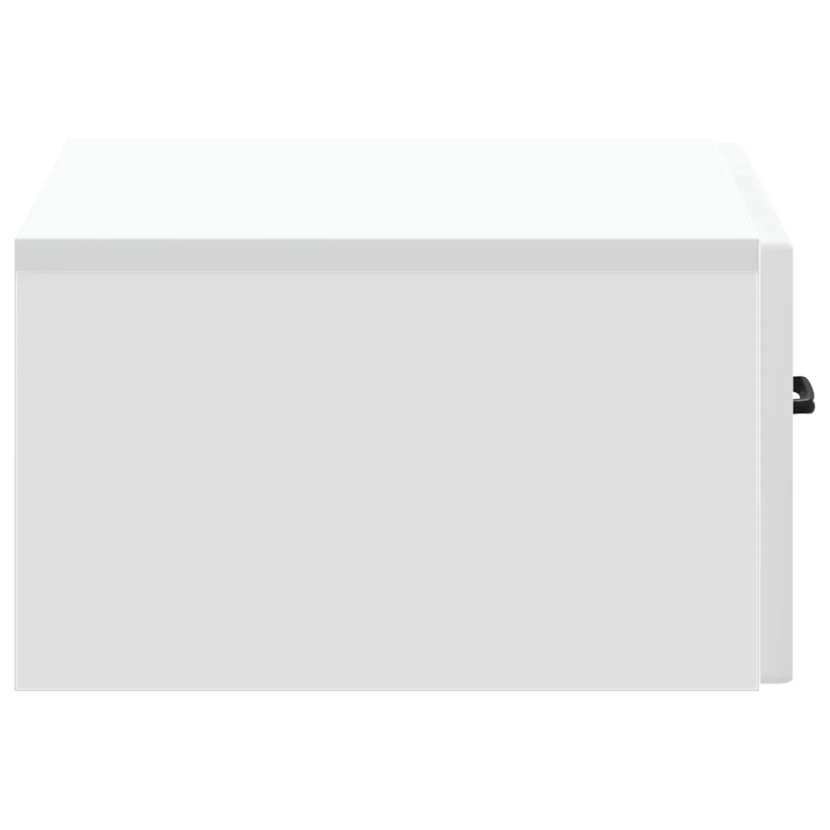Wall-Mounted Bedside Cabinet White Modern Bedroom Storage Table 49 x 34.5 x 20