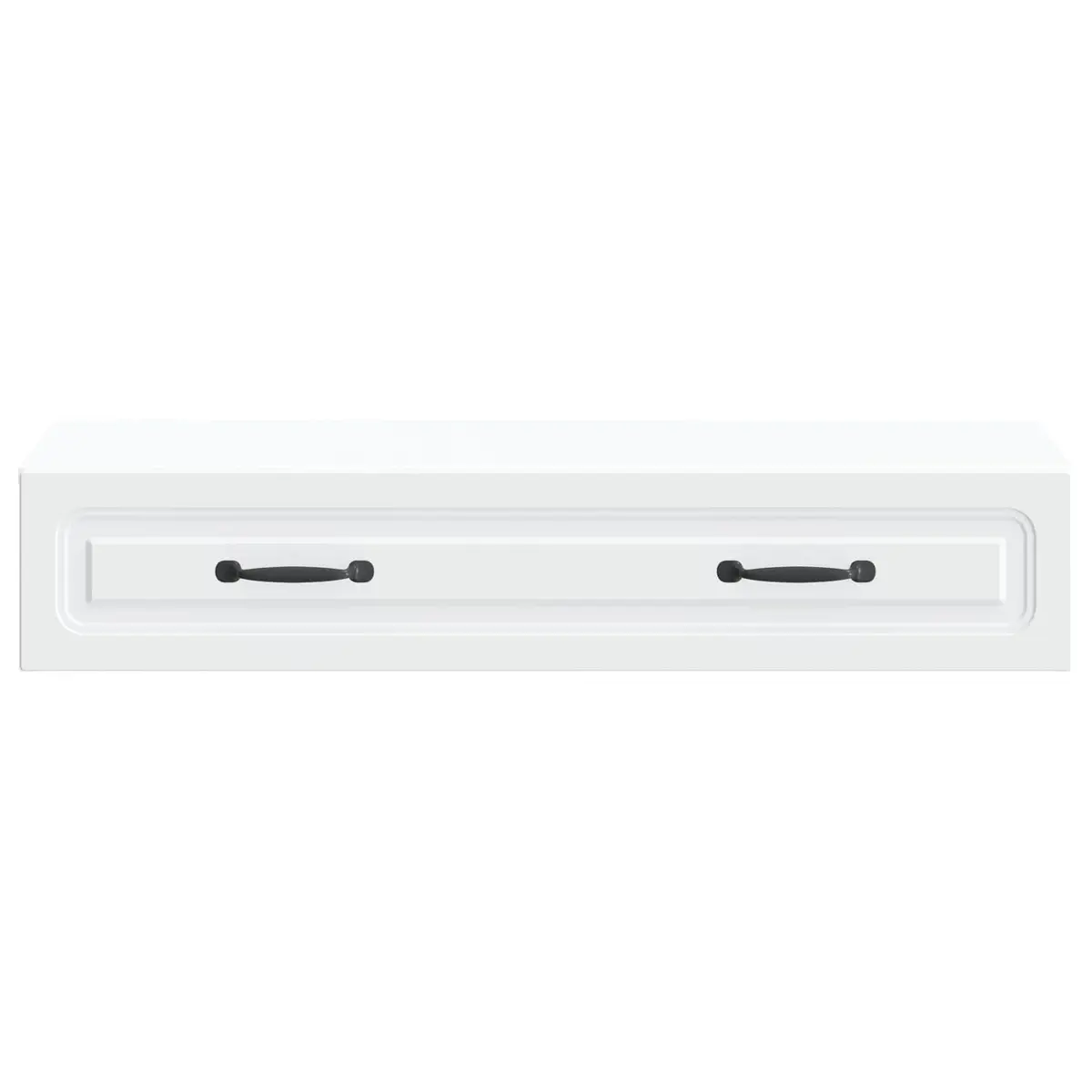 Wall-Mounted Side Table for Home Office or Lounge 87.5 x 34.5 x 17 cm White Storage Unit
