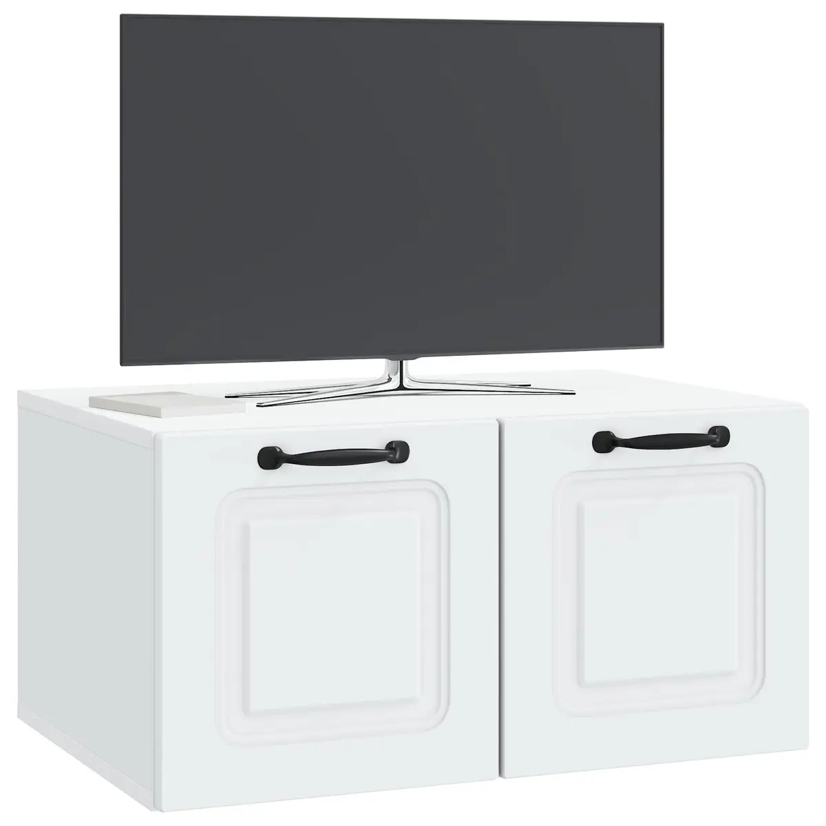 Wall-Mounted TV Cabinet White Modern Living Room Storage 59.5 x 41 x 30 cm
