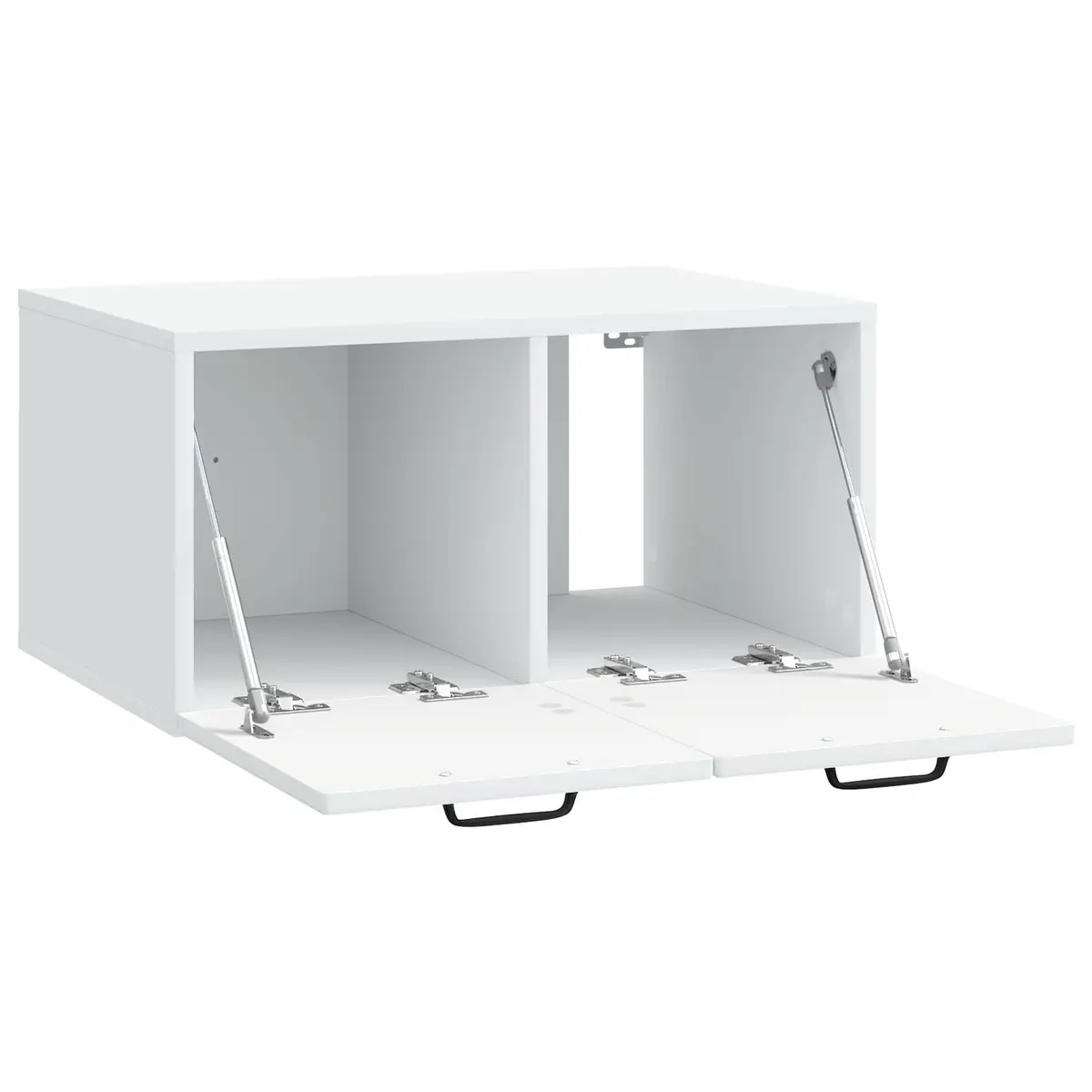 Wall-Mounted TV Cabinet White Modern Living Room Storage 59.5 x 41 x 30 cm