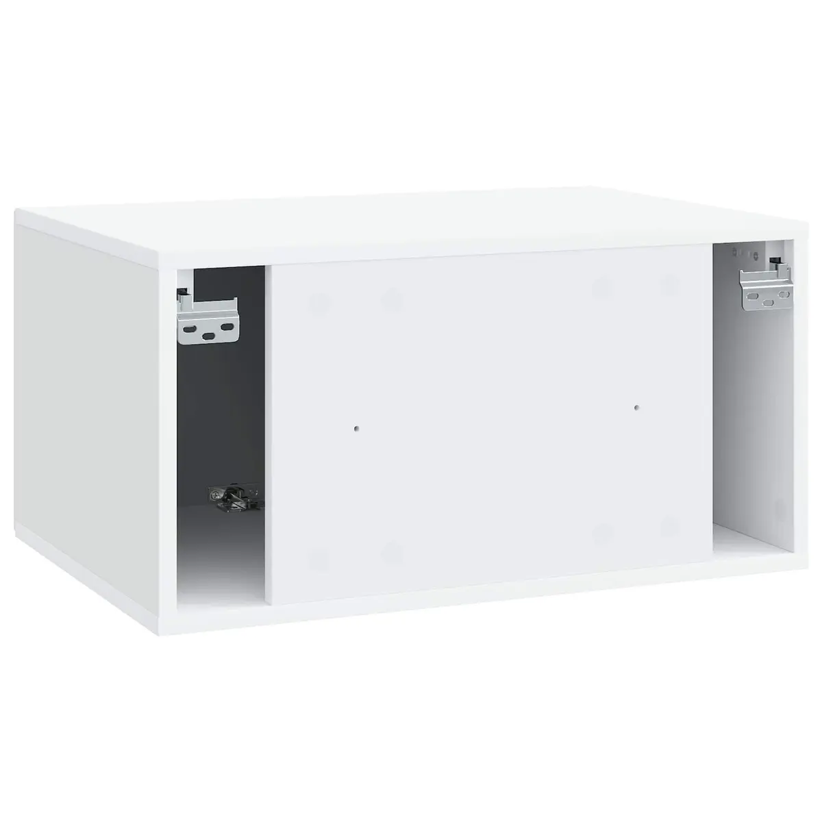 Wall-Mounted TV Cabinet White Modern Living Room Storage 59.5 x 41 x 30 cm