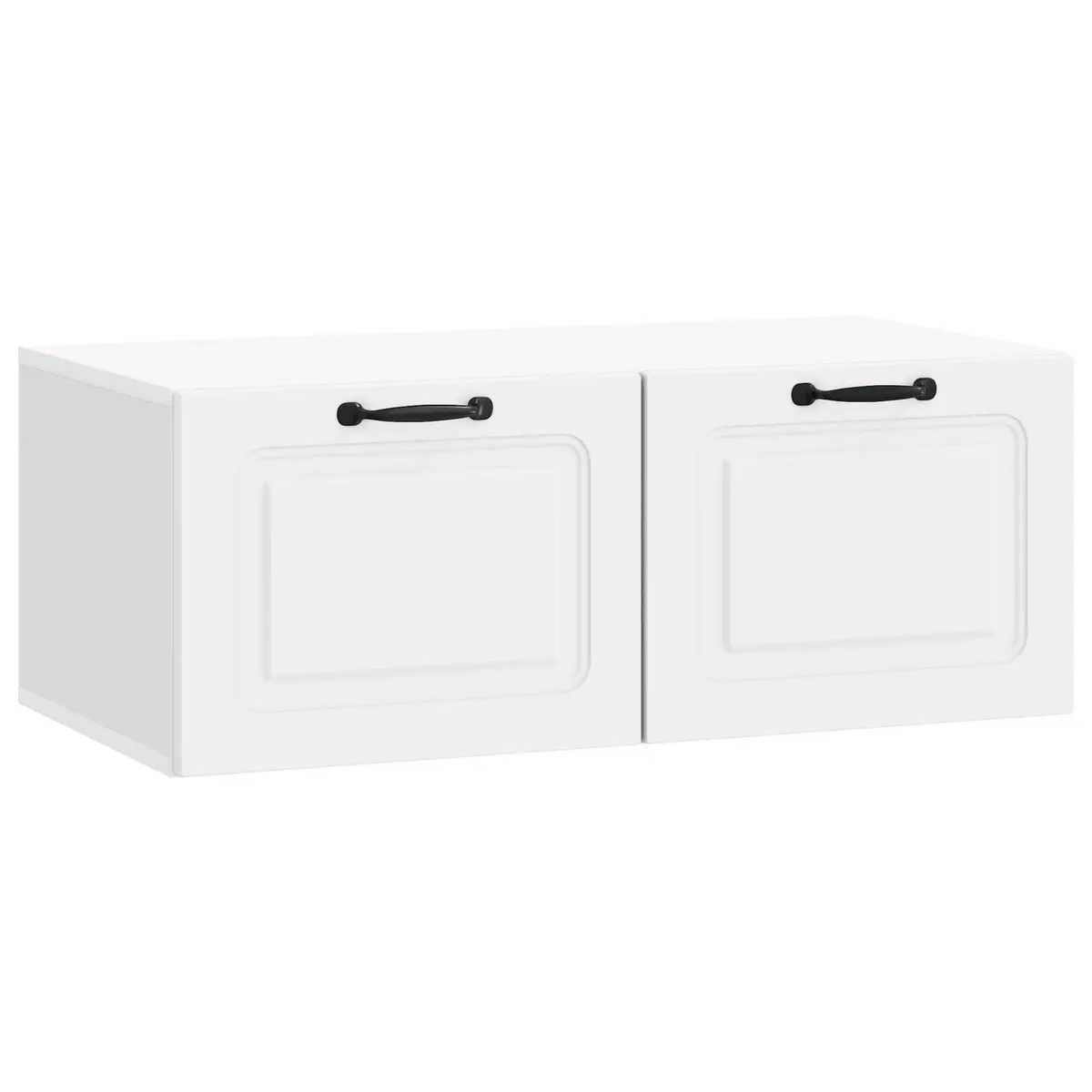 Wall-Mounted TV Cabinet Entertainment Unit Storage Shelving White 78.5 x 41 x 30 cm