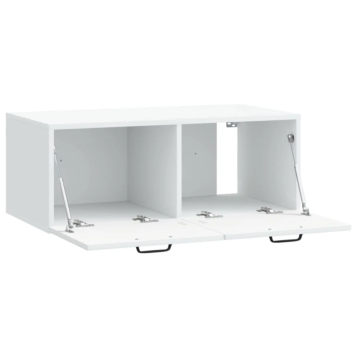 Wall-Mounted TV Cabinet Entertainment Unit Storage Shelving White 78.5 x 41 x 30 cm