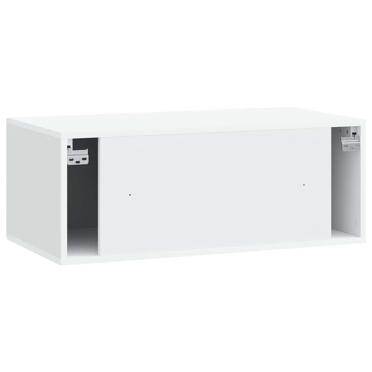Wall-Mounted TV Cabinet Entertainment Unit Storage Shelving White 78.5 x 41 x 30 cm