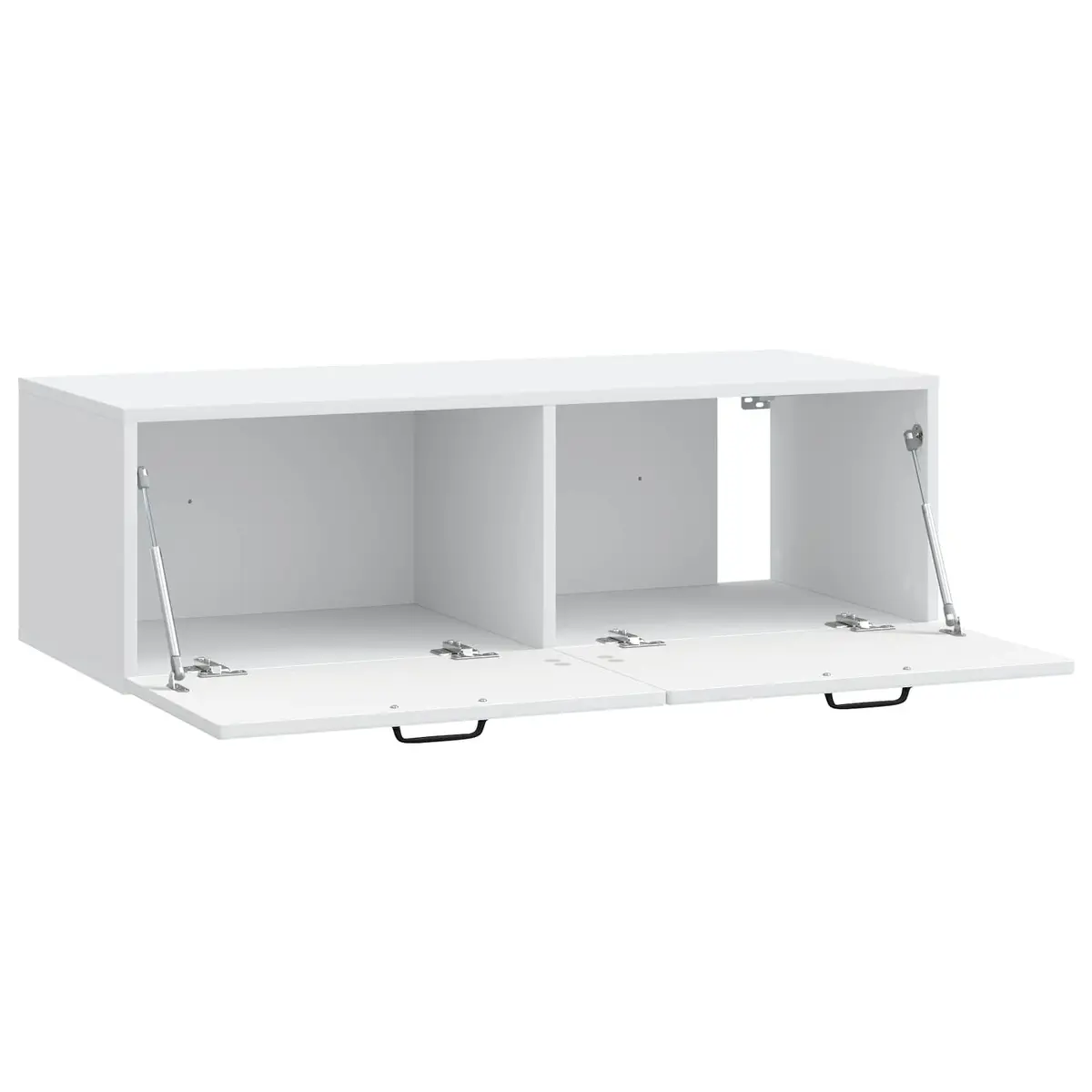 Wall-Mounted TV Cabinet Entertainment Unit Living Room White Engineered Wood 98 x 41 x 30 cm