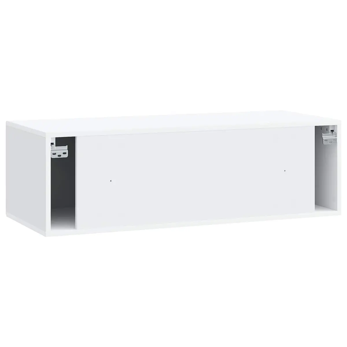Wall-Mounted TV Cabinet Entertainment Unit Living Room White Engineered Wood 98 x 41 x 30 cm