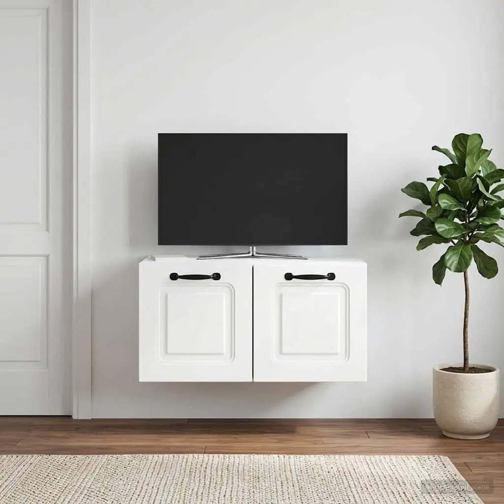 Wall-Mounted TV Cabinet for Living Room White 59.5 x 31 x 30 cm