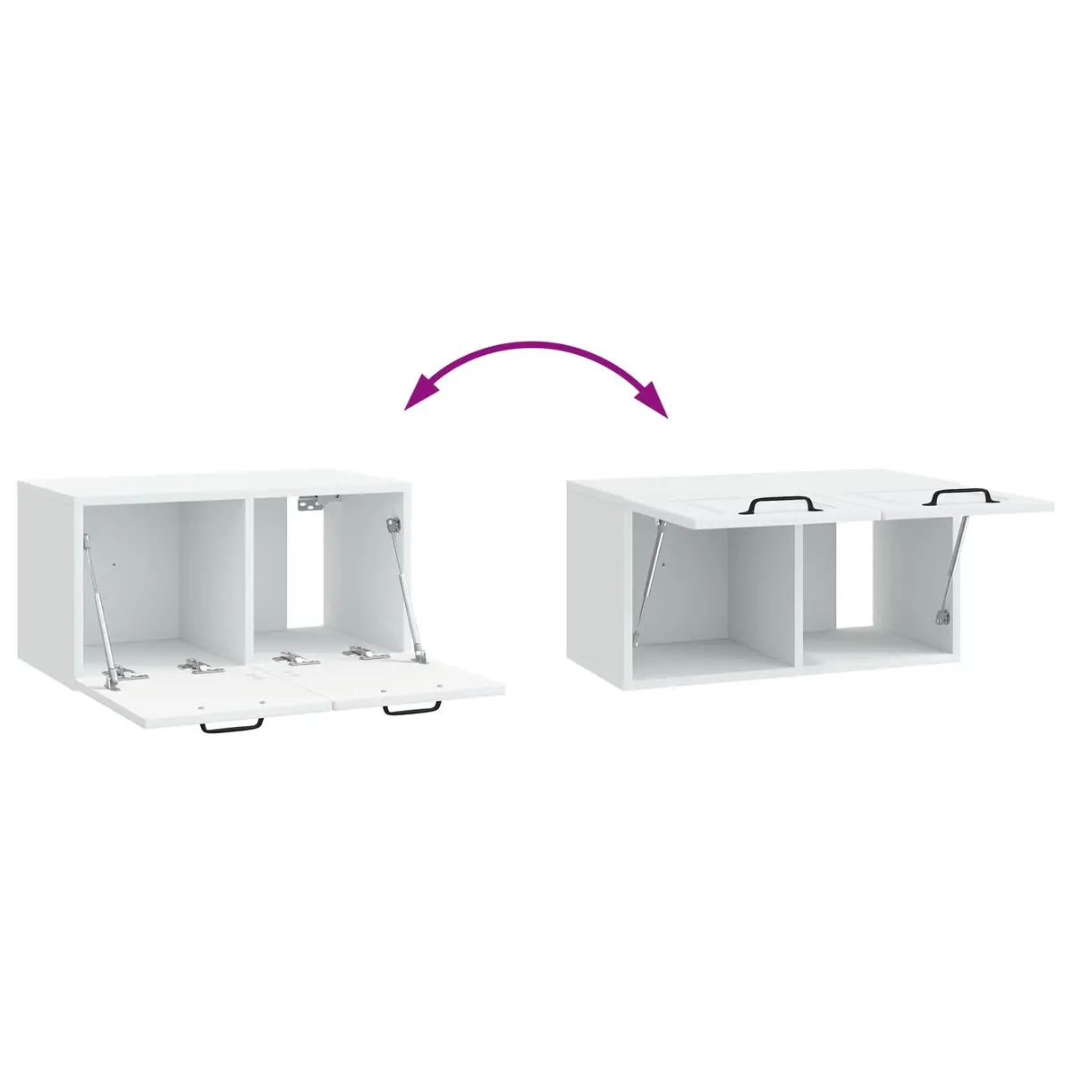Wall-Mounted TV Cabinet for Living Room White 59.5 x 31 x 30 cm