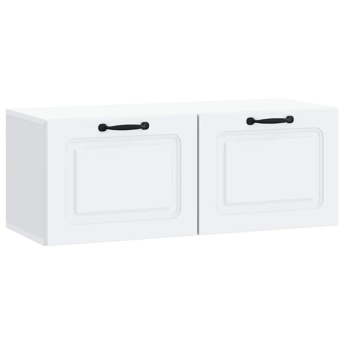 Wall-Mounted TV Cabinet Entertainment Unit Living Room Storage Shelves White