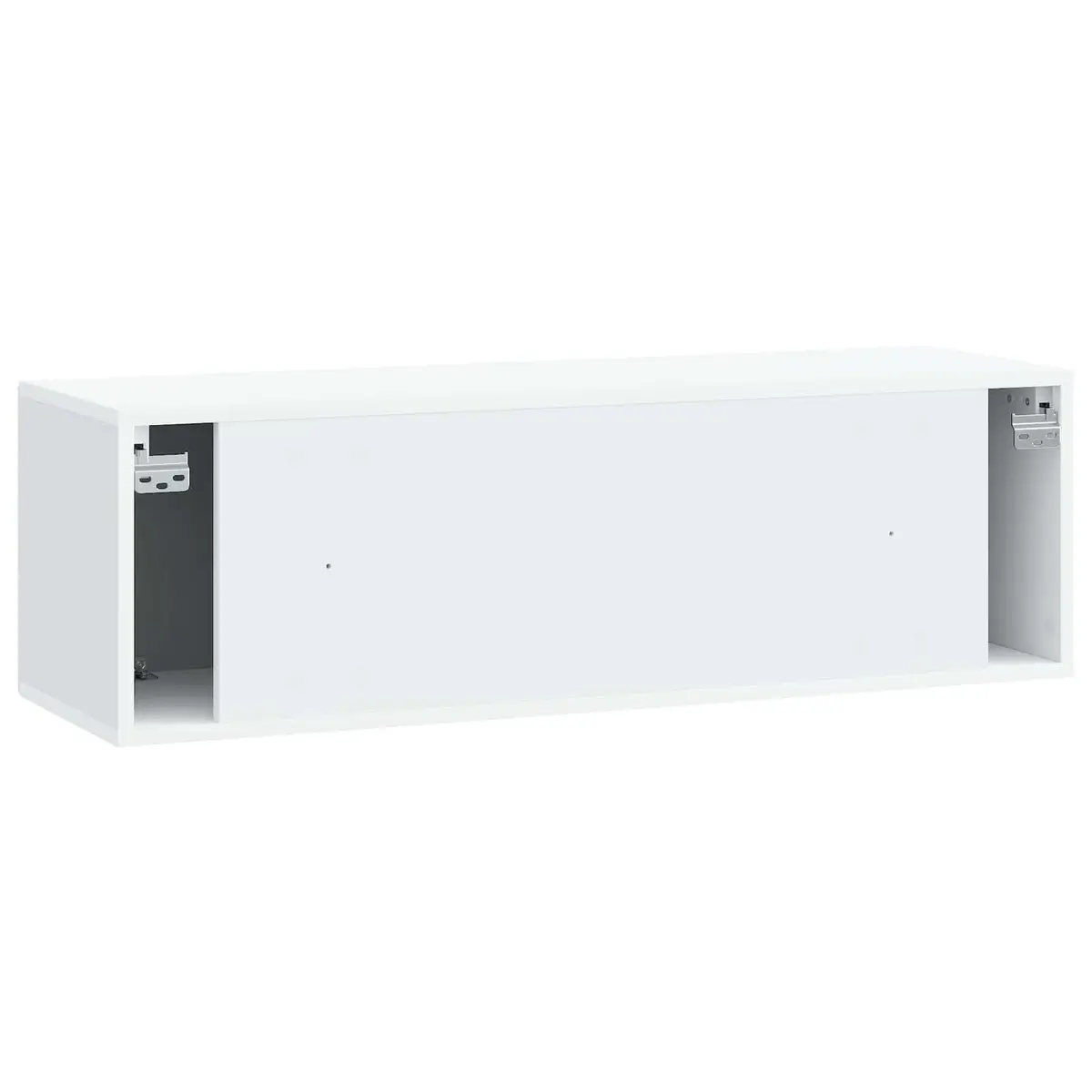 Wall-Mounted TV Cabinet White 98 x 31 x 30 cm Entertainment Unit Storage Shelves